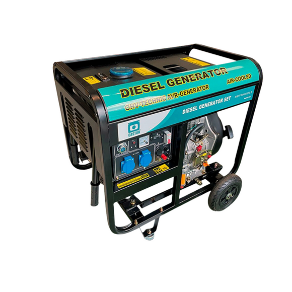 Generador 5,0Kva 10,0HP DIESEL 220V SBT6500DLE monof. 22,7A c/ rueda