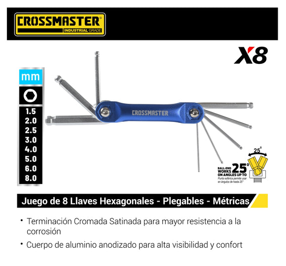 Llave allen 8 piezas 1,5 a 8mm Std. 9942940